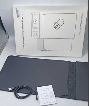 4 in 1 Wiresless Charging Laptop Sleeve: