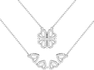 Magnetic Silver Flower Pendent