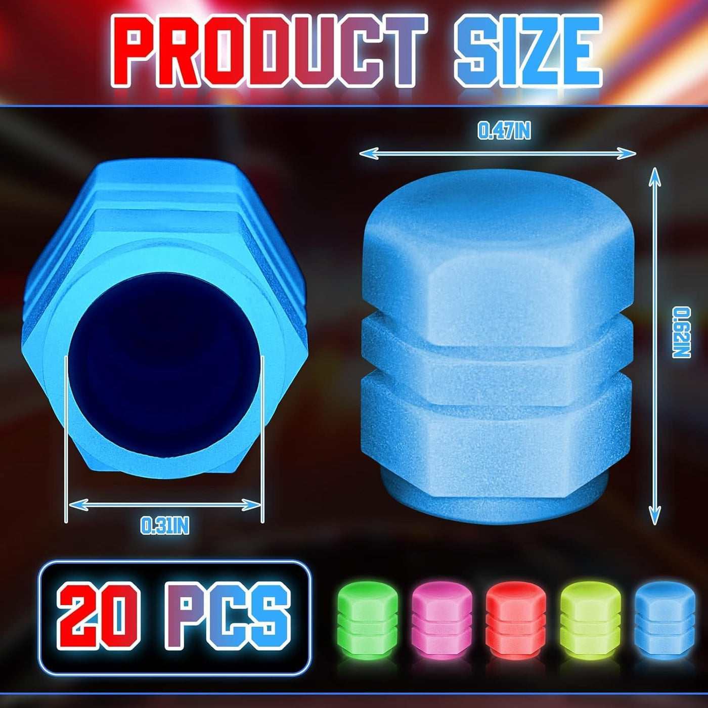 Car luminous tire valve cap