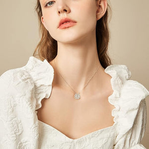 Magnetic Silver Flower Pendent