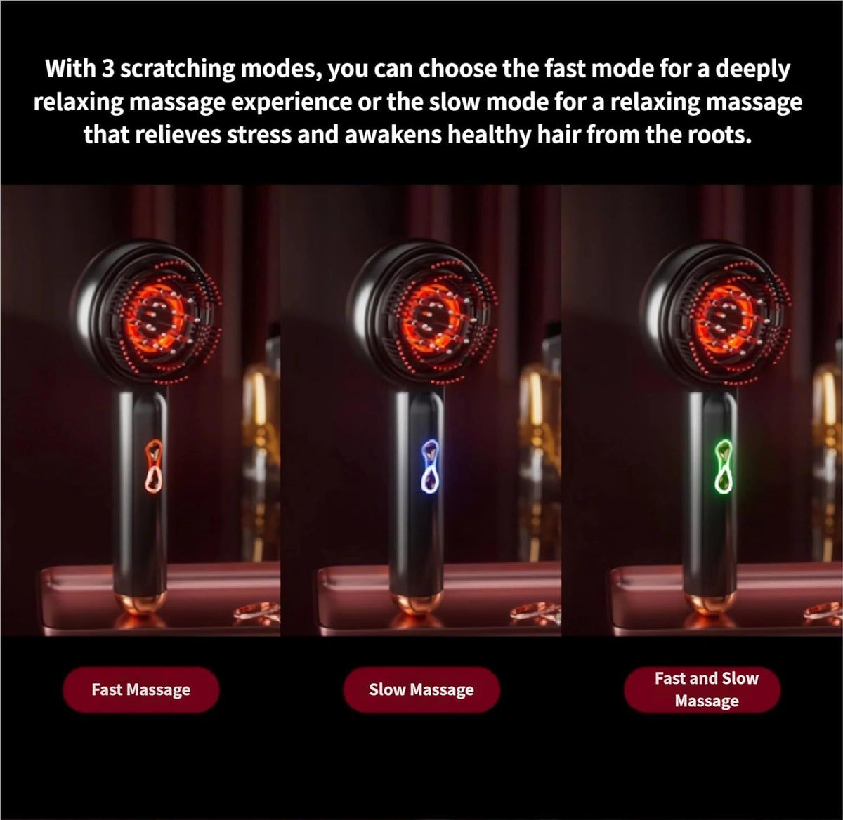 Scalp Massager Brush (Red)