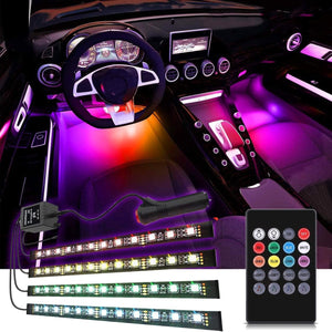 RGB Car Interior Neon Lights with Wireless Remote Control