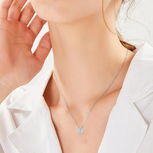 Magnetic Silver Flower Pendent